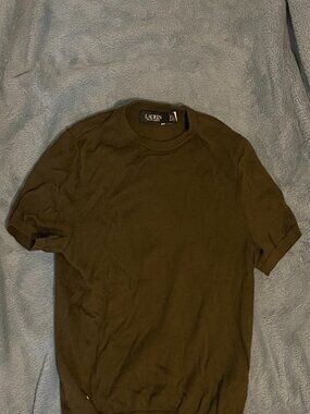 Lauren Ralph Lauren Olive Green Cotton Sweater Shell S